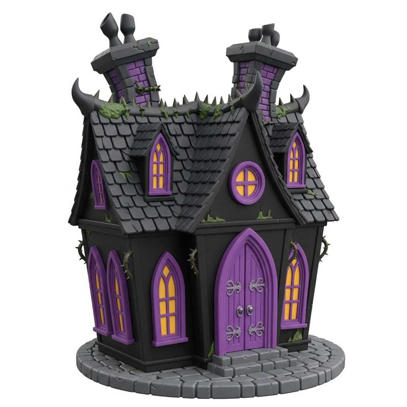 Haunted spooky halloween house