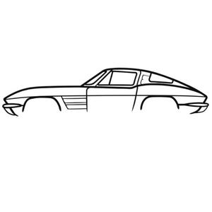 Chevrolet Corvette C2 1963 Silhouette Wall Art