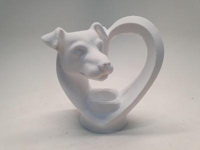 tea light Jack Russel Herz