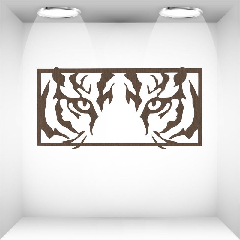 Tiger Eyes Panel SVG DXF Files for Laser, CNC and Plasma Cutting.