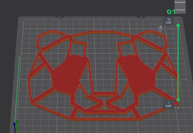 Geometric panda face