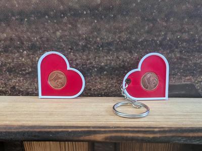 Cent Heart Keychain
