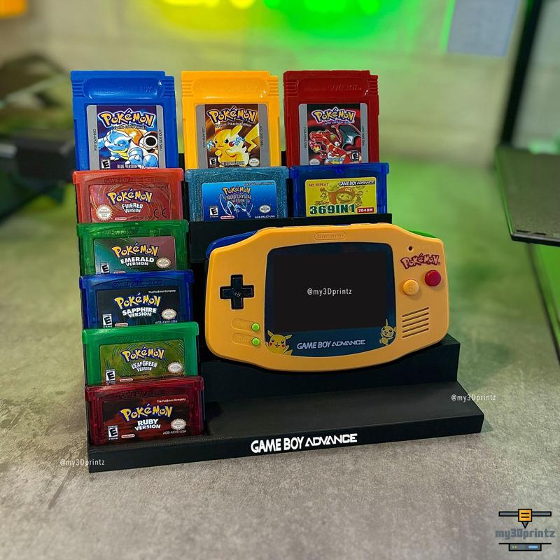 GAMEBOY ADVANCE STAND WITH 10X GAME CARTRIDGES HOLDER