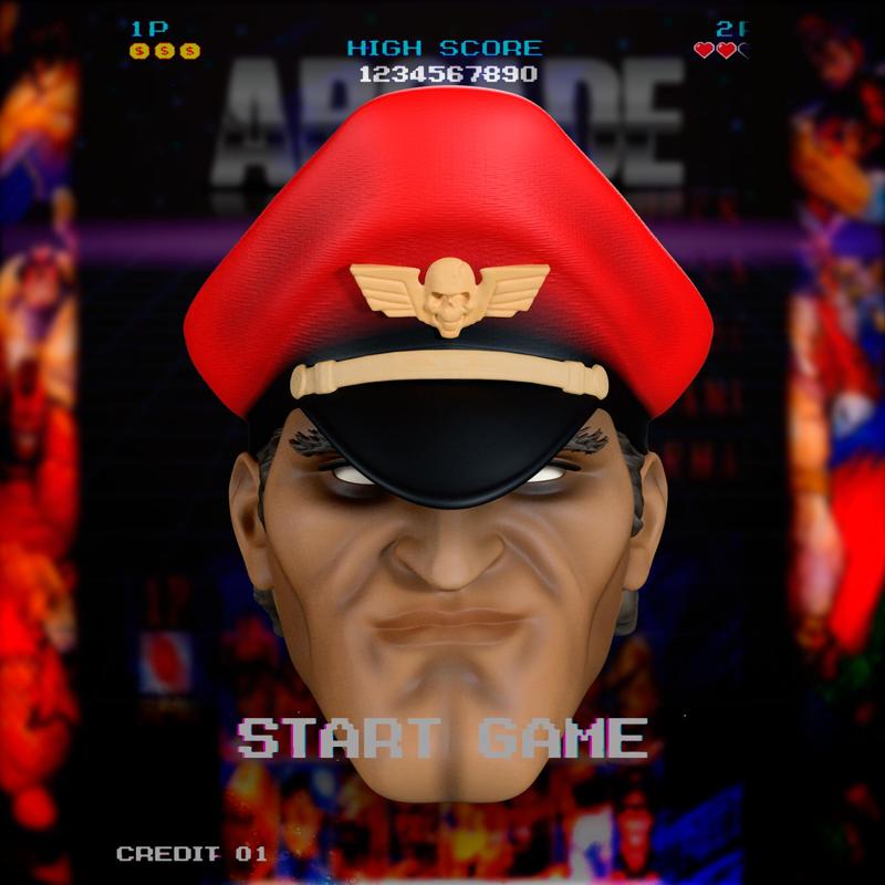 M. BISON - CUSTOM 3D PRINTABLE HEAD FOR STREET FIGHTER ACTION FIGURES (STL FILE)