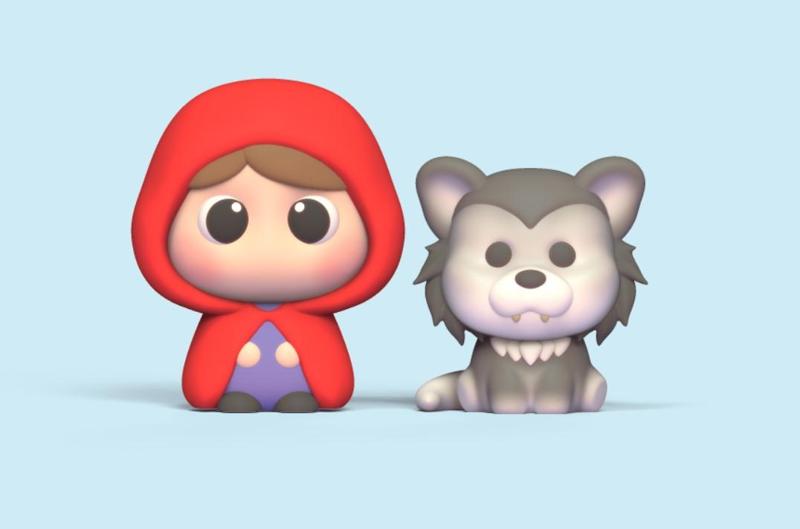Little Red Riding Hood and Wolf