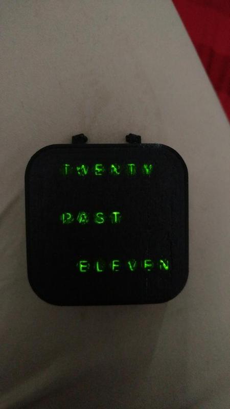 Adafruit Timesquare wordclock case with watchband