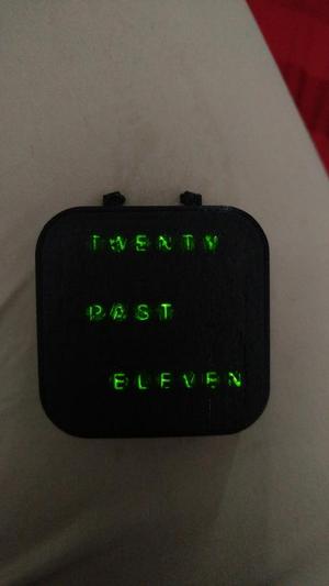 Adafruit Timesquare wordclock case with watchband