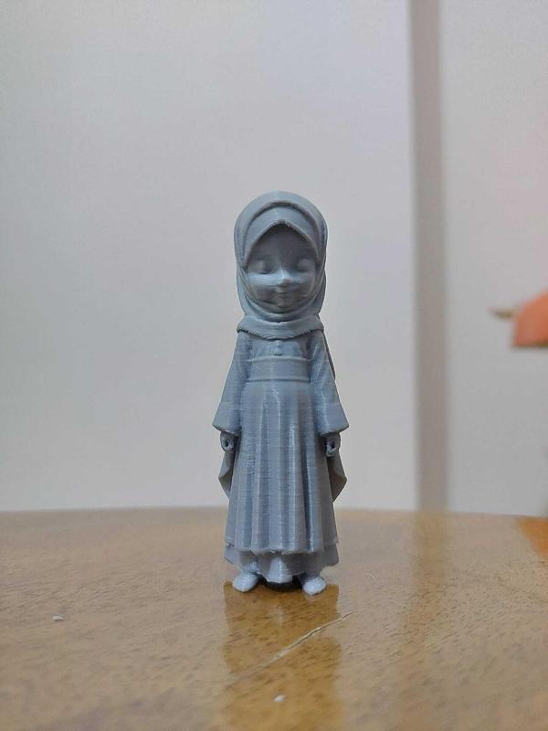 Muslim Girl Figurine - 3D Printable Hijab Character Model