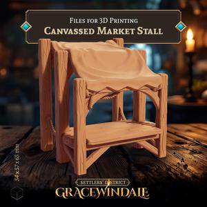 Canvassed Market Stall - Covered Vendor Booth