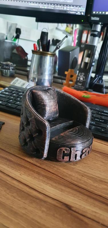 DESK BUDDY BUSINESS CARD PHONE PEN TIDY CHAIR CHESTERFIELD DOLLS MODEL HOLDER