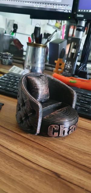 DESK BUDDY BUSINESS CARD PHONE PEN TIDY CHAIR CHESTERFIELD DOLLS MODEL HOLDER