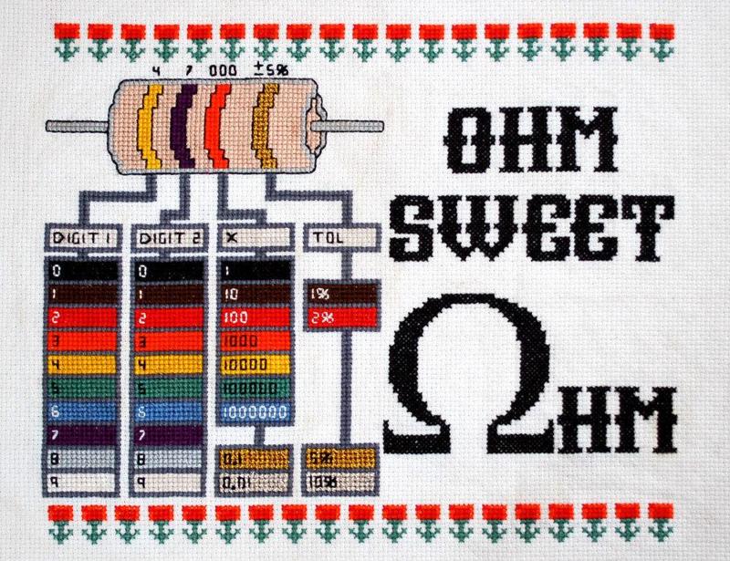 Adafruit Ohm Sweet Ohm Cross-Stitch Kit