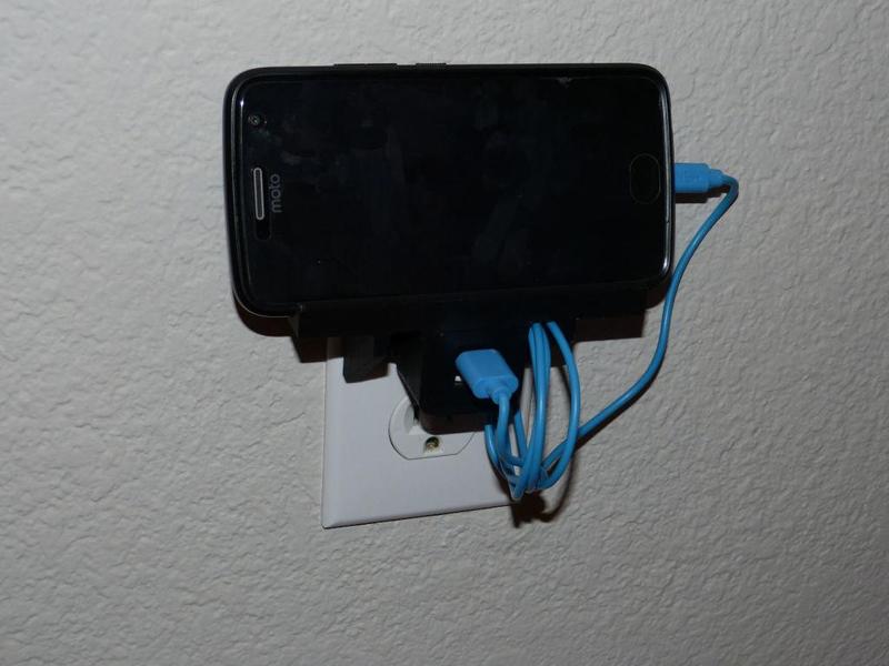 Phone Outlet USB Charger Shelf