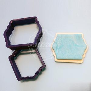 PLAQUE COOKIE CUTTER - COOKIE CUTTING PLATE OR FONDANT - RETRO VINTAGE