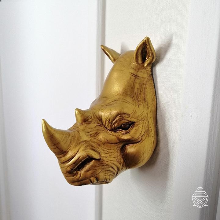 Rhinoceros wall hanging