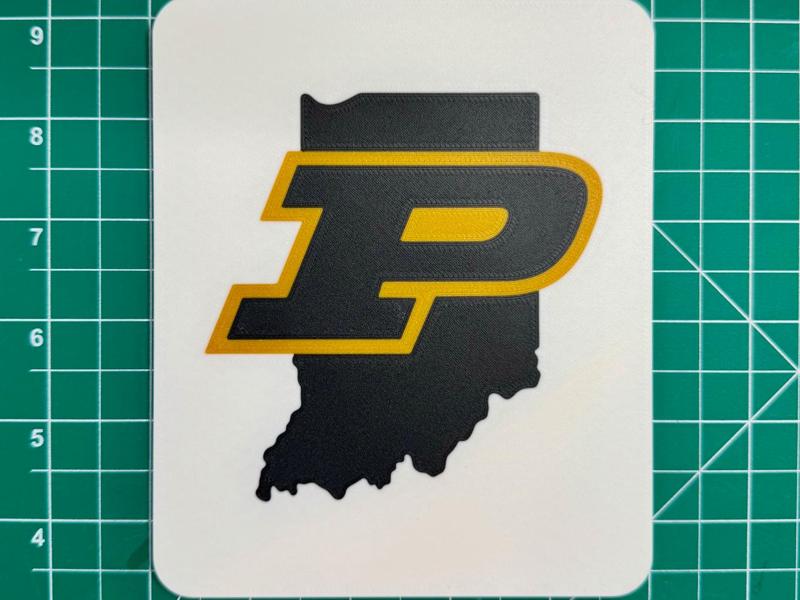 Purdue logo over Indiana