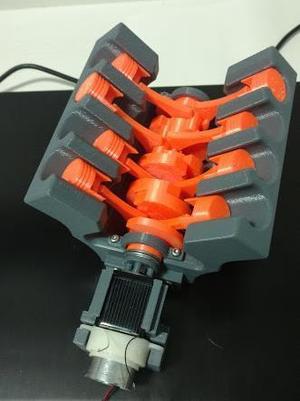 Solar powered V8 desk toy