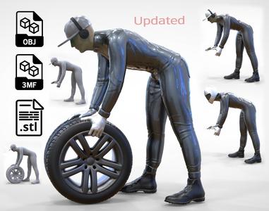 N1 Mechanic or pit crew 1-64 Miniature