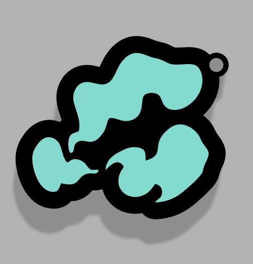 Demon Slayer Tokito Muichiro Mark Keychain // Tokito Muichiro Demon Slayer Mark Keychain