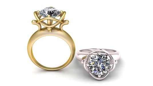 DIAMOUND GOLD RING  3d printable model