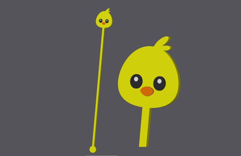 Chicken Head - Farm Animals - Cocktailstick