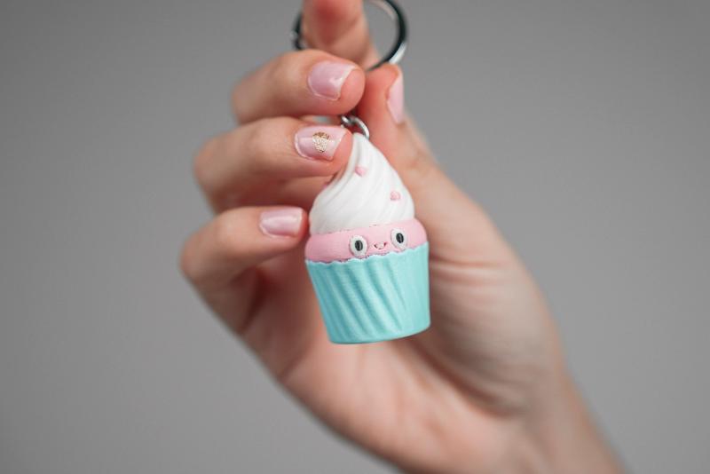 Adorable Cupcake Keychain