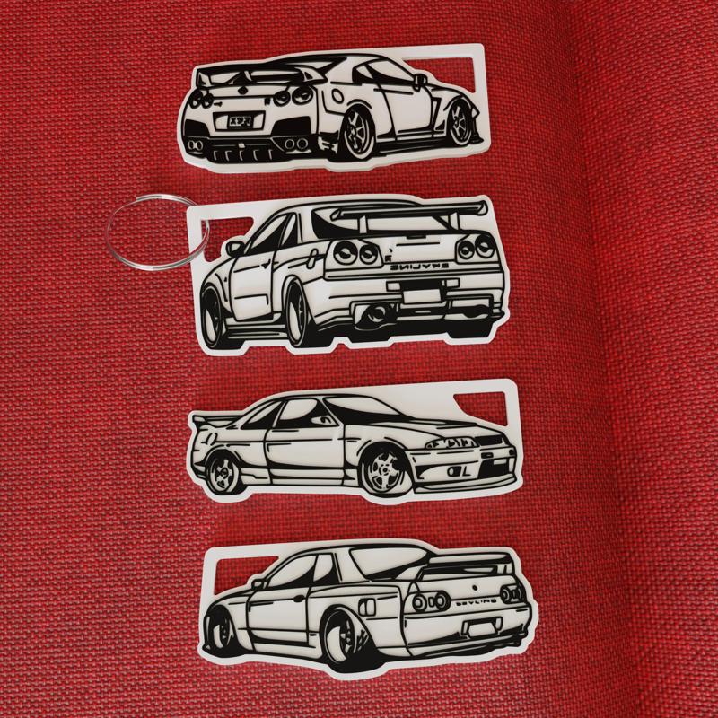 Keychains Nissan GTR r32. r33, r34, r35