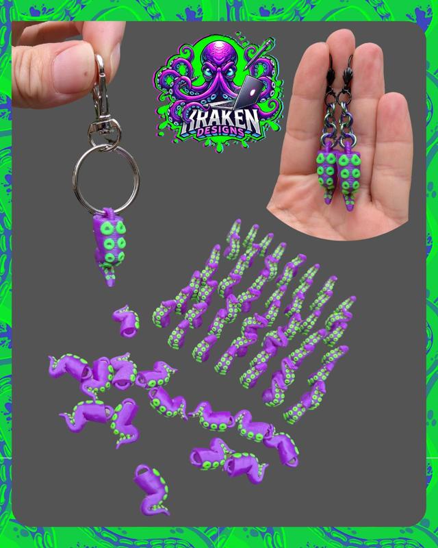 Tentacle Earrings / Keyring