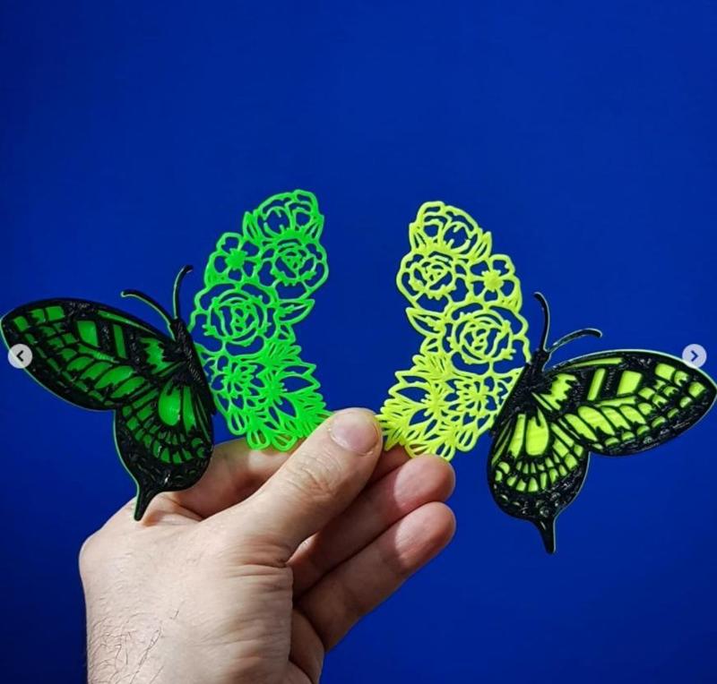 butterfly with roses