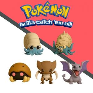 Pokemon Fossil collection pack x 7 units (5 pokemons and 2 bases)