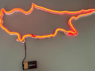 Neon cyprus map