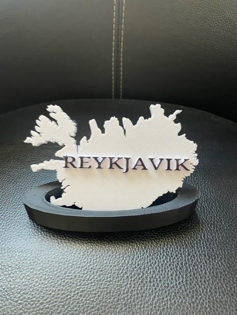 3D Landmass of Iceland. Island