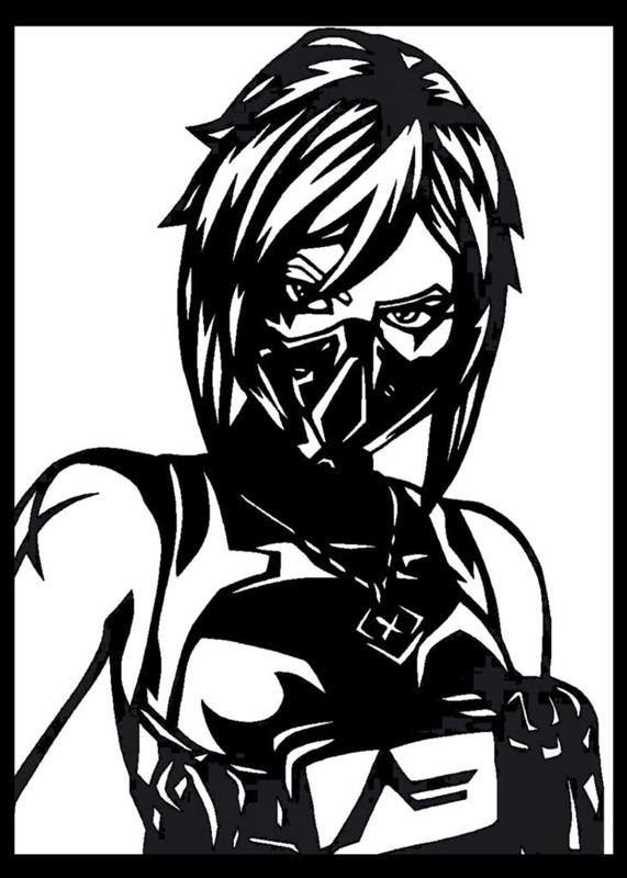 Fortnite Hush stencil