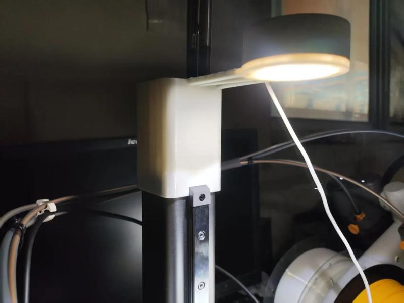 Bambu A1 Mini Z-axis top-mounted supplementary lighting, adhesive USB 60mm circular wooden base lamp plate