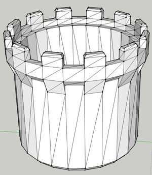 Castle tower style planter pot (updated/fixed)
