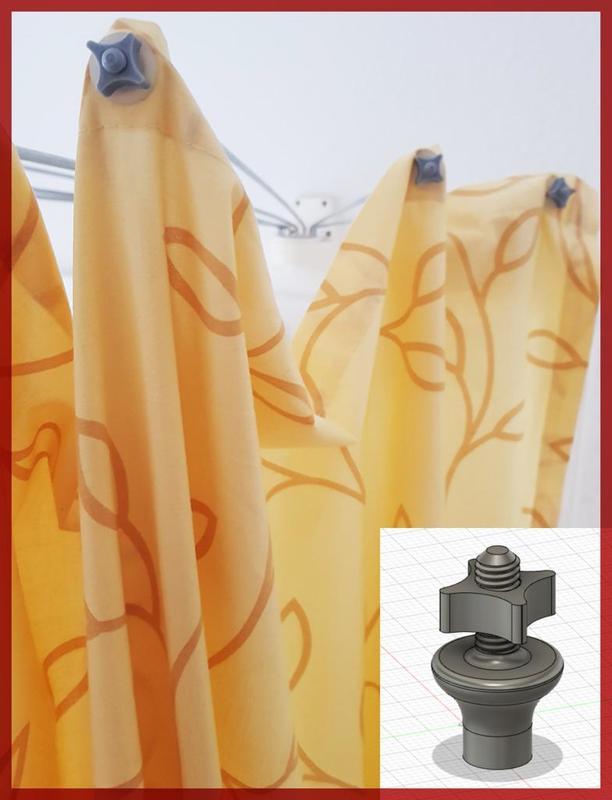 SHOWER UMBRELLA CAP (for shower curtain) - DUSCHSPINNE KAPPE (für Duschvorhang)