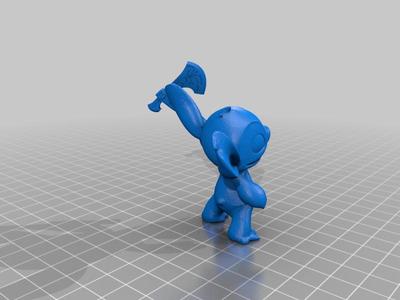 Stitch with a axe 