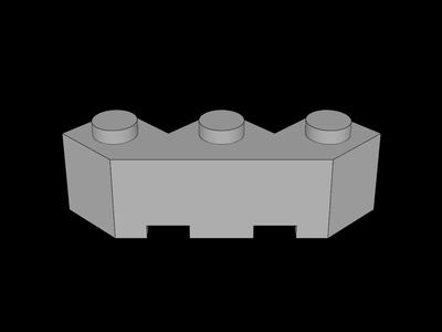 Lego Compatible (2462.dat) Brick  3 x  3 Facet   