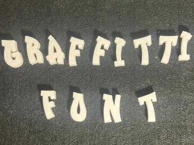 Graffitti Font full alphabet and numbers 0-9