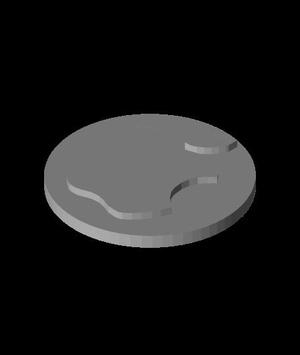 apple logo on flat stand