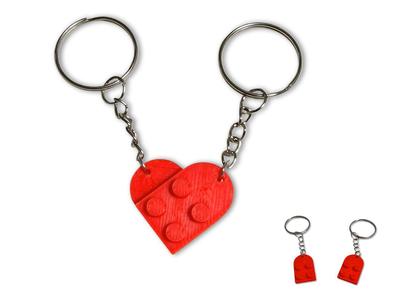 Heart-shaped keychain for couples