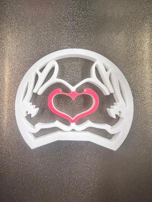 valentines mickey mouse hand heart ornament