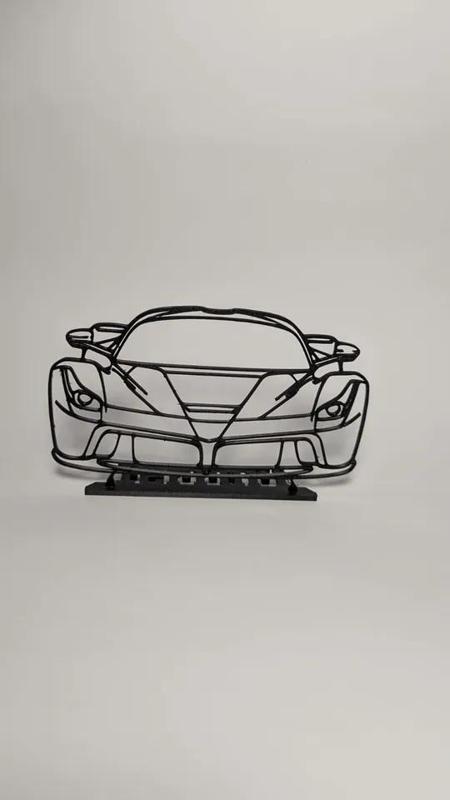 LaFerrari Wall art Silueta Ferrari with base   