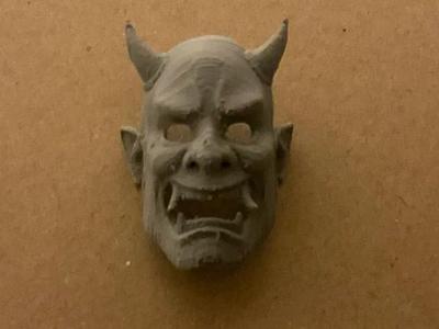 Traditional Japanese demon mask