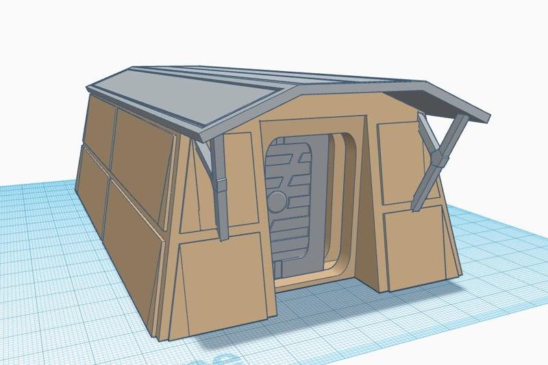 Lothal Shed - Tarkin Town- LEGION scenery - Low Roof version