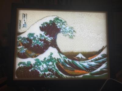 Hokusai's "The Great Wave off Kanagawa" Lithophane