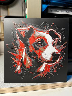 Hueforge Dog filament painting Jack Russell Terrier