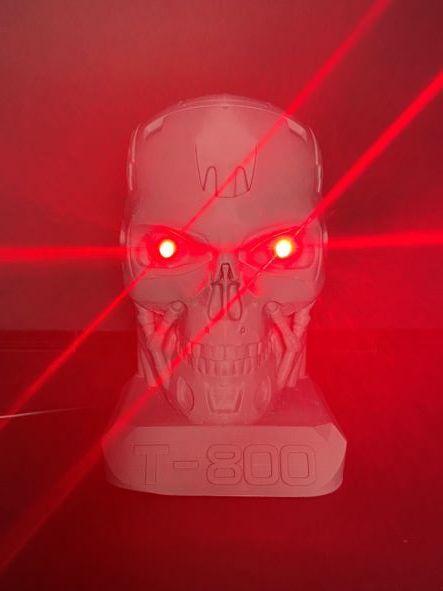 T-800 with base with eye holes and wiring path (5mm led with mount)