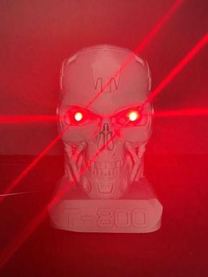 T-800 with base with eye holes and wiring path (5mm led with mount)
