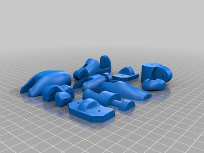 Lower Leg correct plate alignment - Open Source Action Figure with 70 Points of Articulation